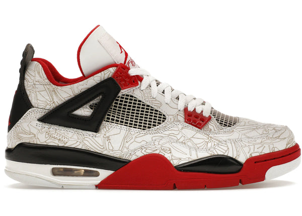 Jordan 4 Retro White Laser sneakers - authentic Jordan shoes