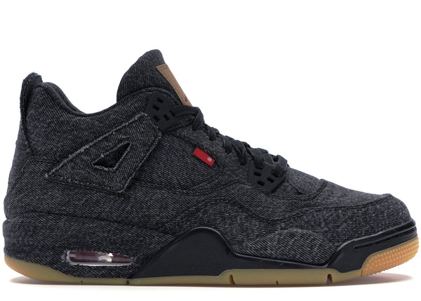 Jordan 4 Retro Levi's Black (GS) (Blank Tag) sneakers - authentic Jordan shoes