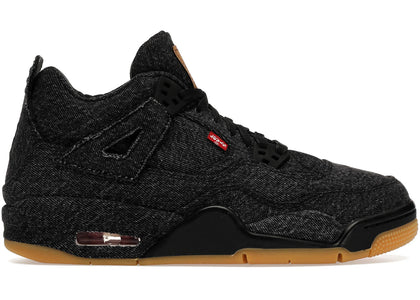 Jordan 4 Retro Levi's Black (GS) (Levi's Tag) - authentic Jordan sneakers