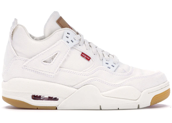 Jordan 4 Retro Levi's White (GS) (Levi's Tag) sneakers - authentic Jordan shoes
