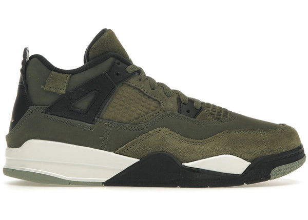 Jordan 4 Retro SE Craft Medium Olive (PS) sneakers - authentic Jordan shoes