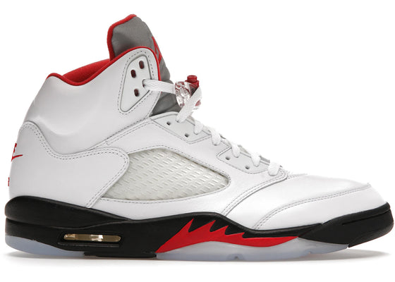Jordan 5 Retro Fire Red Silver Tongue (2020) sneakers - authentic Jordan shoes