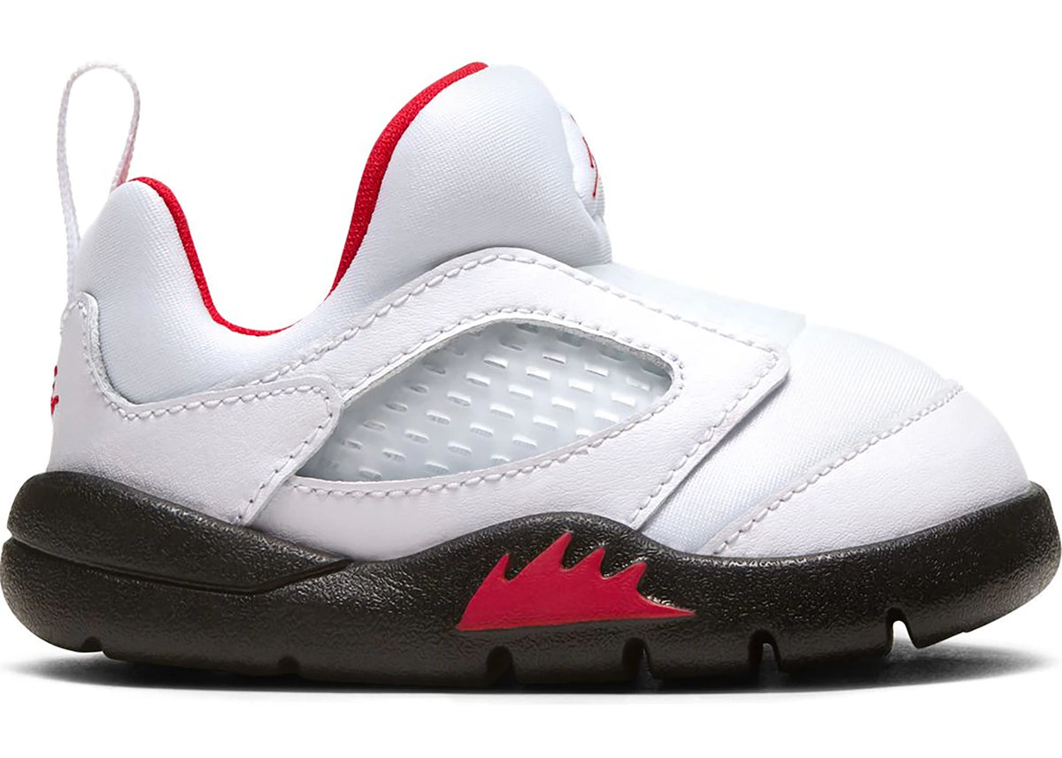 Jordan 5 Retro Little Flex Weiß Schwarz Universitätsrot (TD) - vue 360