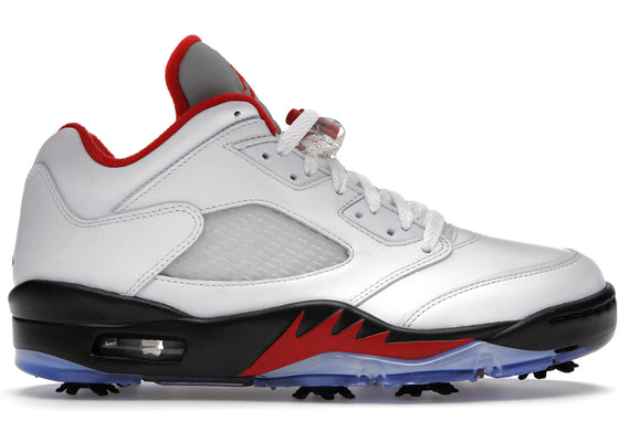 Jordan 5 Retro Low Golf Fire Red (Silver Tongue) sneakers - authentic Jordan shoes