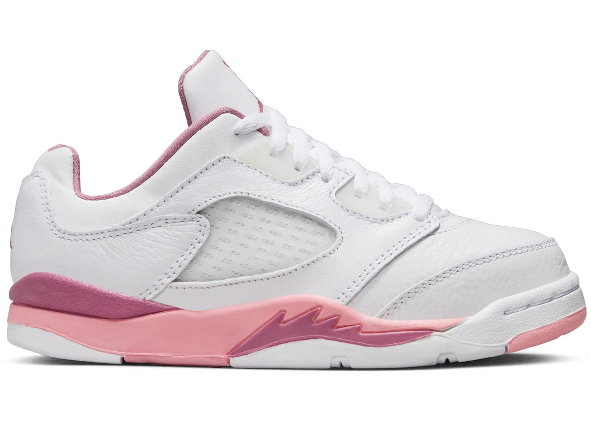Jordan 5 Retro Low White Desert Berry Black Coral Chalk (PS) - vue 360