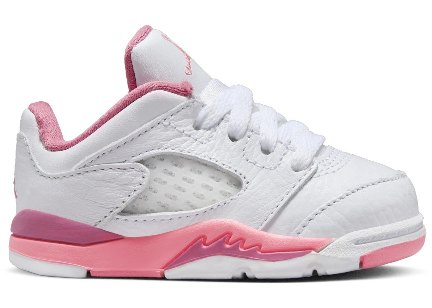 Jordan 5 Retro Low White Desert Berry Black Coral Chalk (TD) - vue 360