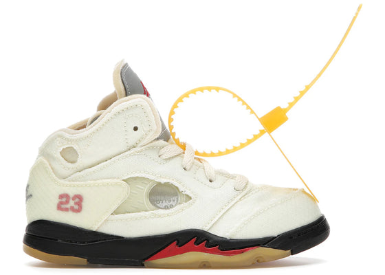 Jordan 5 Retro Off-White Sail (TD) sneakers - authentic Jordan shoes