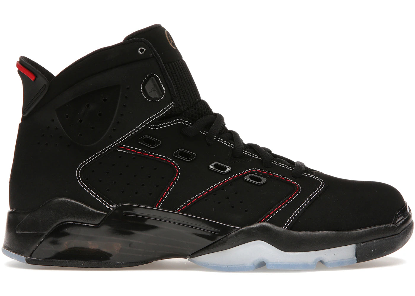 Jordan 6-17-23 Black White Red Contrast Stitching