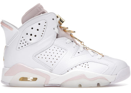 Jordan 6 Retro Gold Hoops (Women's) - authentic Jordan sneakers