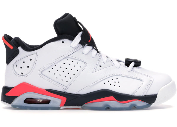Jordan 6 Retro Low White Infrared 23 Black (GS) sneakers - authentic Jordan shoes