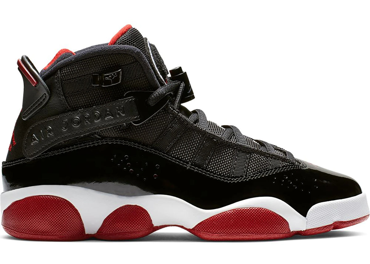 Jordan 6 Rings Schwarz/Rot (GS) - vue 360