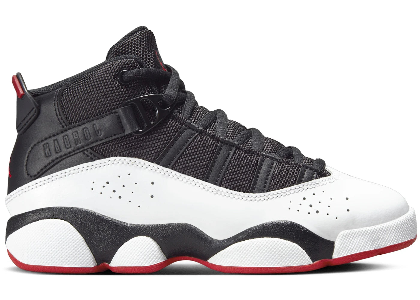 Jordan 6 Rings Black White University Red (PS) - vue 360