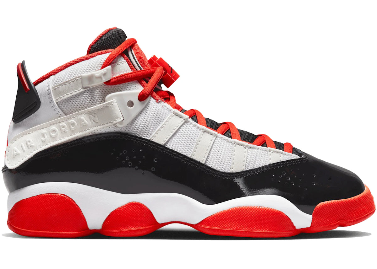 Jordan 6 Rings White Black Team Orange (GS) - vue 360