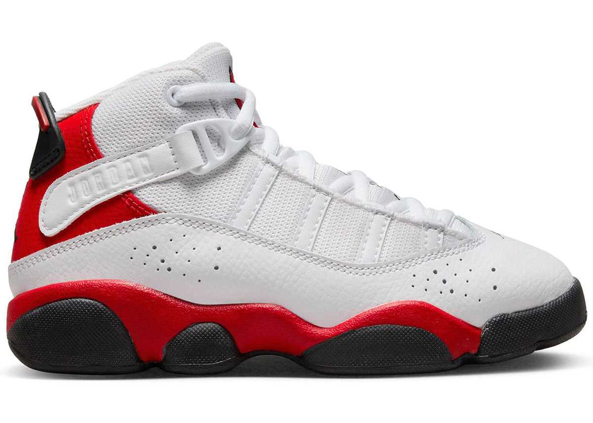 Jordan 6 Rings White Black University Red (PS) - vue 360