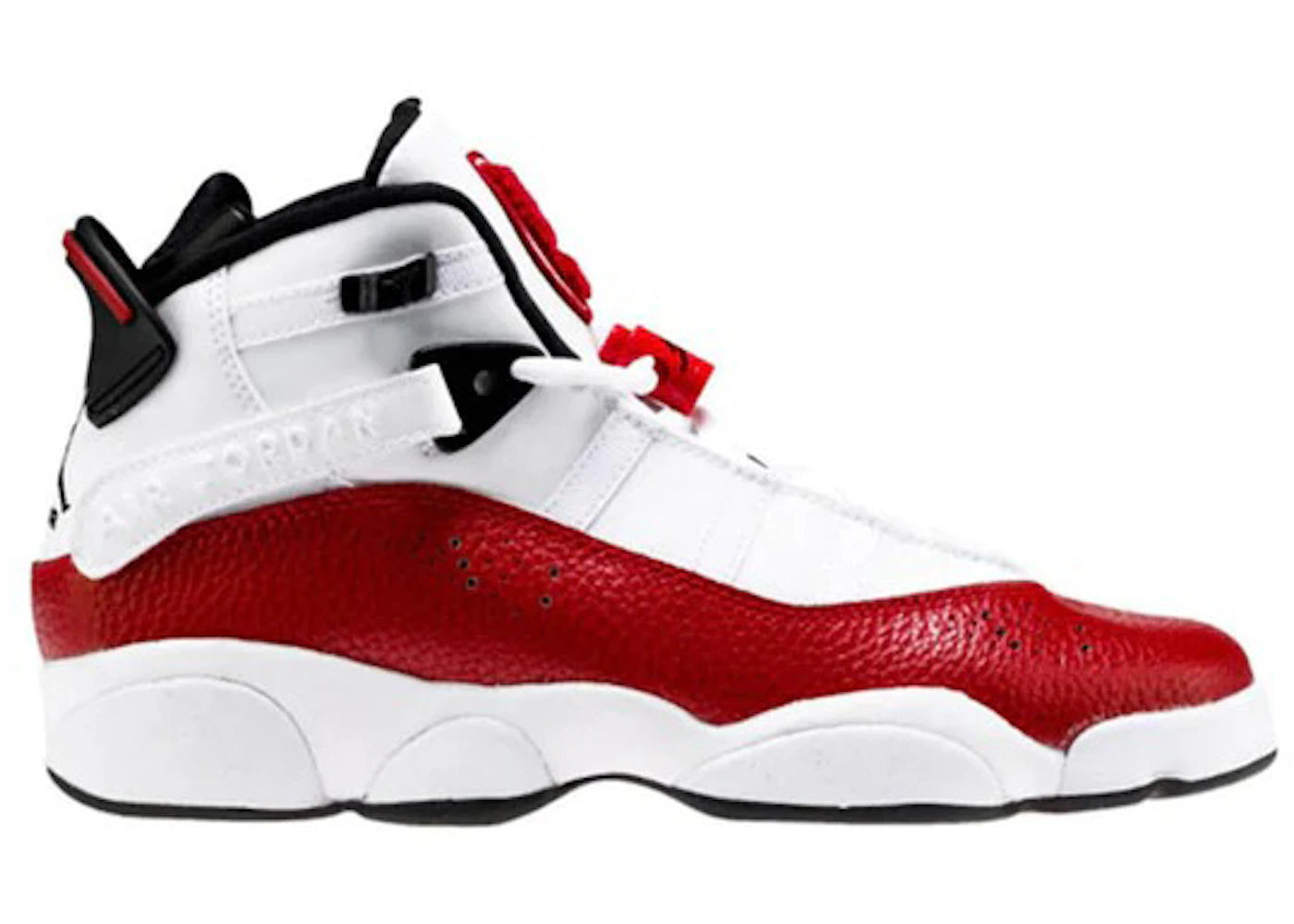Jordan 6 Rings Schwarz Weiß Gym Red (GS) - vue secondaire A