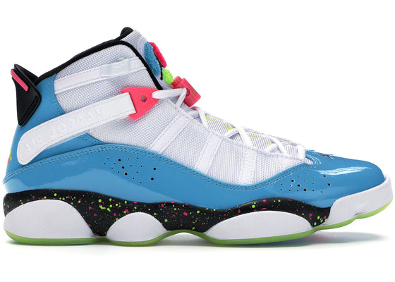 Jordan 6 Rings White Light Blue Fury Cyber sneakers - authentic Jordan shoes