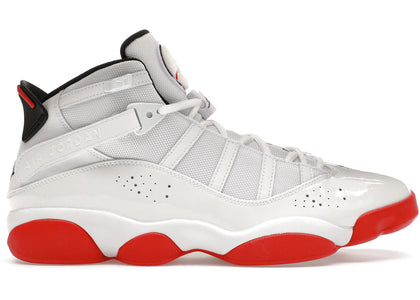 Jordan 6 Rings White University Red Black - authentic Jordan sneakers