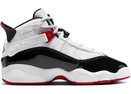 Jordan 6 Rings White Varsity Red Black (GS) - authentic Jordan sneakers