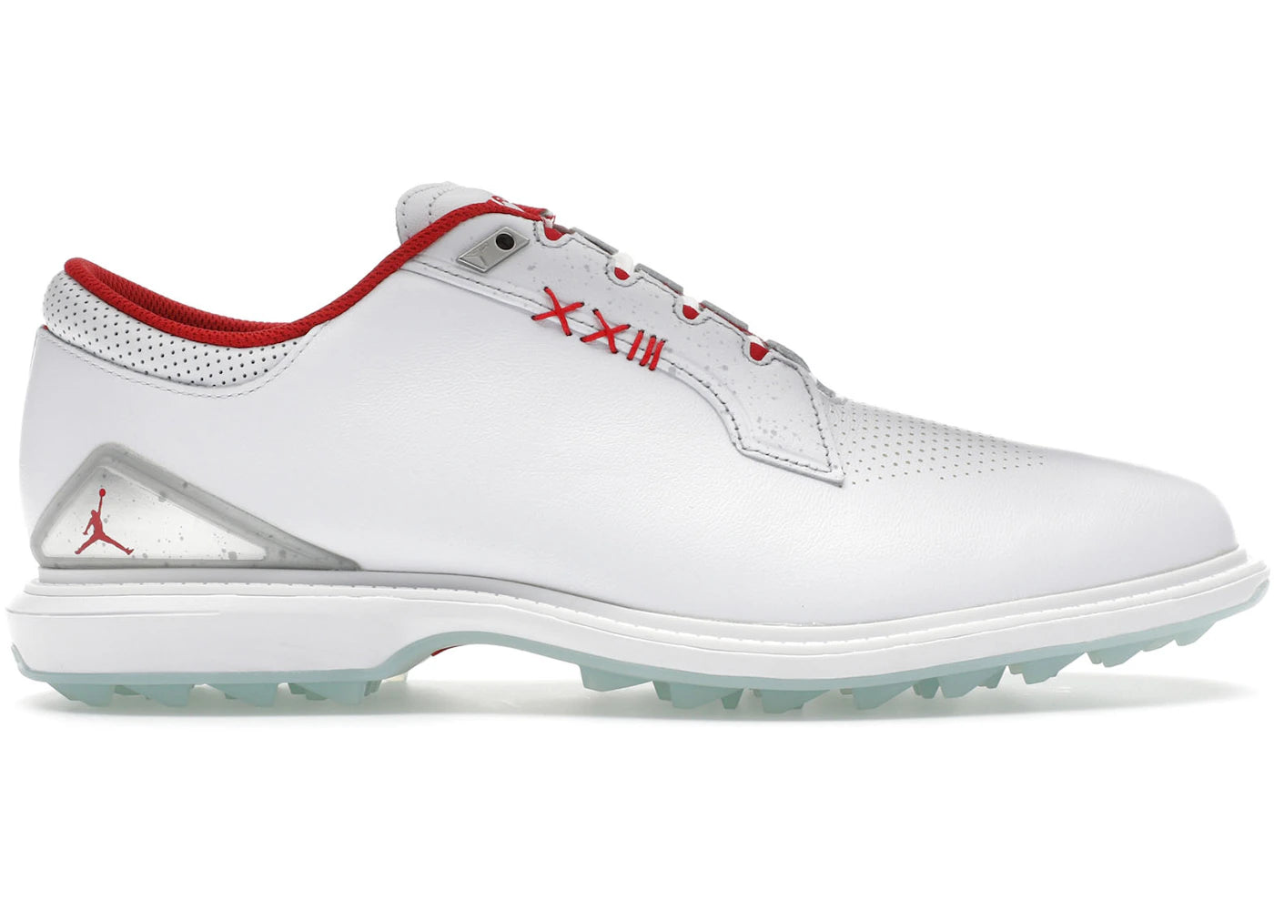 Jordan ADG 5 White Metallic Silver Blue Tint Fire Red (Wide)