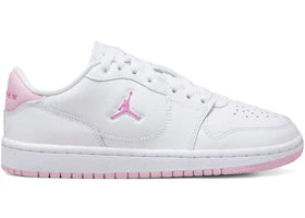 Jordan Court Connect Low White Pink China Rose (GS) - vue 360