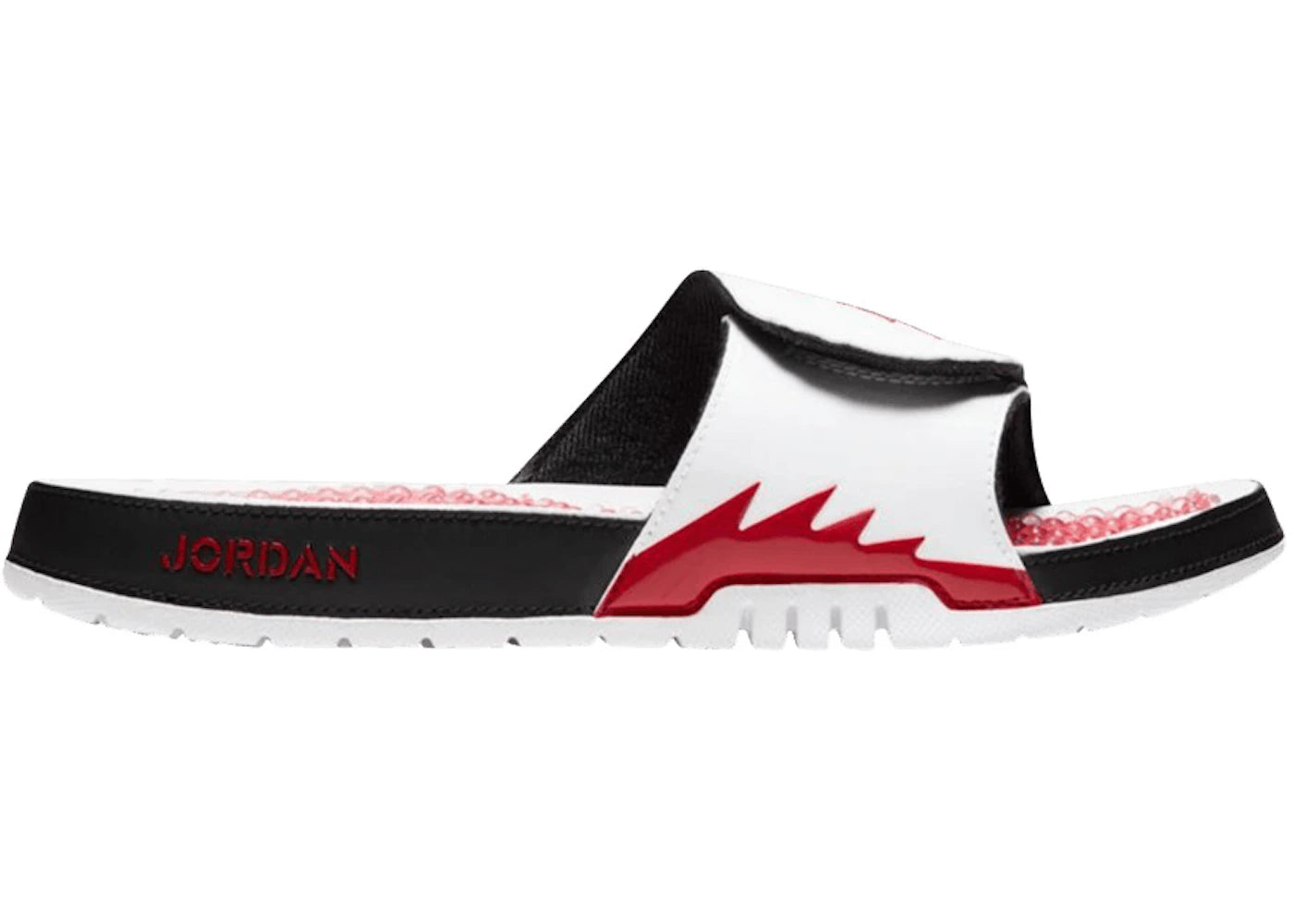 Jordan Hydro 5 Retro Weiß/Feuerrot - vue 360