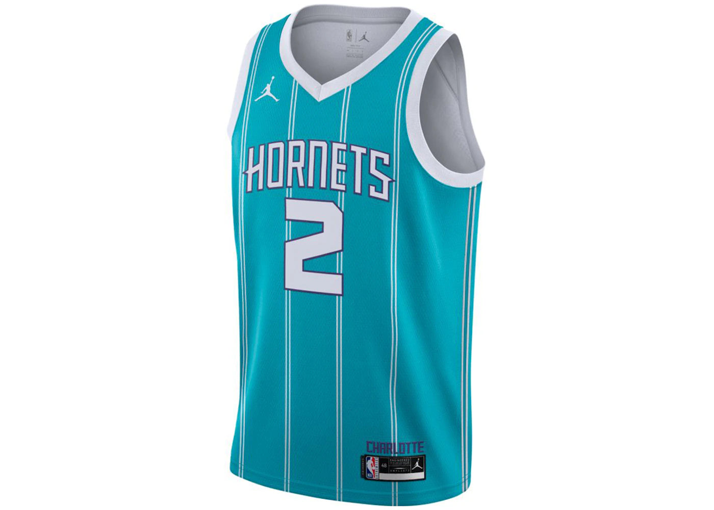 Air Jordan Lamelo Ball Hornets Icon Edition 2022 Swingman NBA Jersey Rapid Teal/Ball Lamelo - vue secondaire A