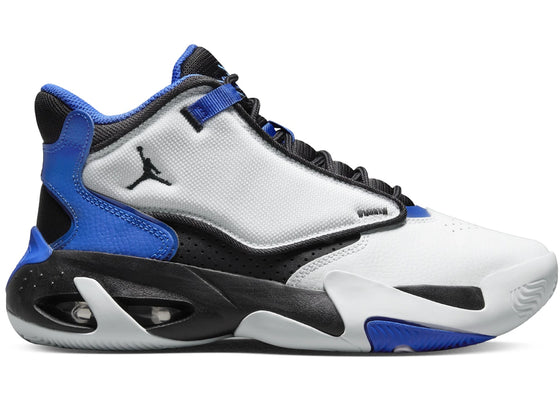 Jordan Max Aura 4 White Hyper Royal Black (GS) sneakers - authentic Jordan shoes