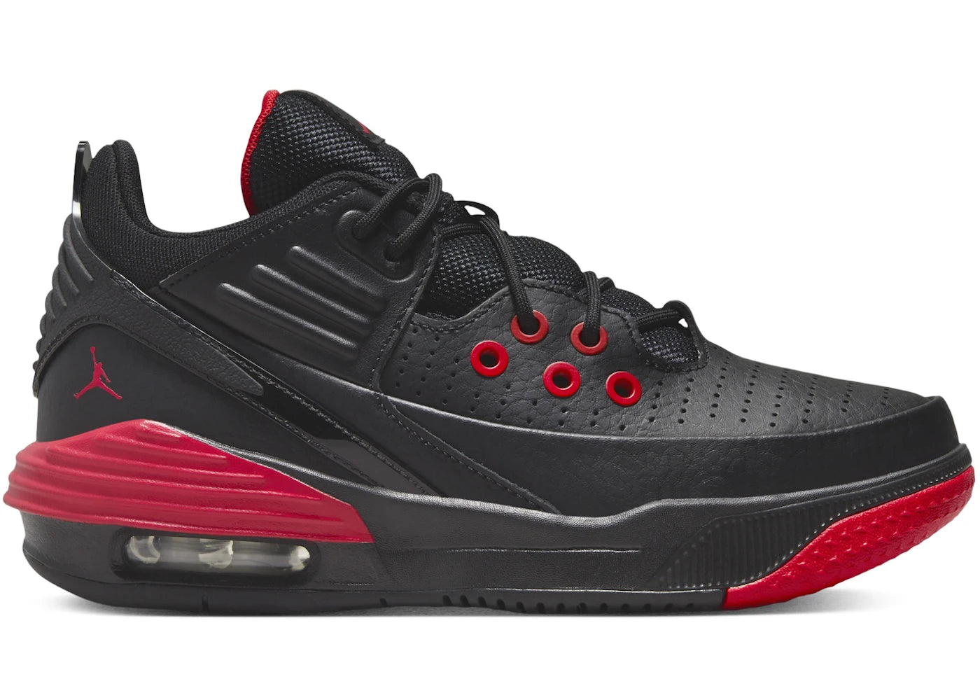 Jordan Max Aura 5 Black University Red (GS) - vue 360
