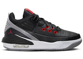 Jordan Max Aura 5 Black White Cement Grey University Red (GS) - vue 360