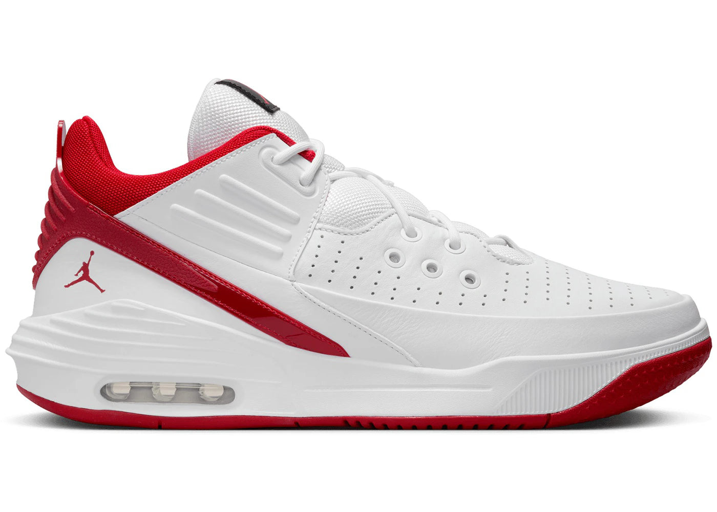 Jordan Max Aura 5 White Gym Red - vue 360