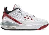 Jordan Max Aura 5 Weiß Varsity Rot Wolfsgrau Schwarz (GS)