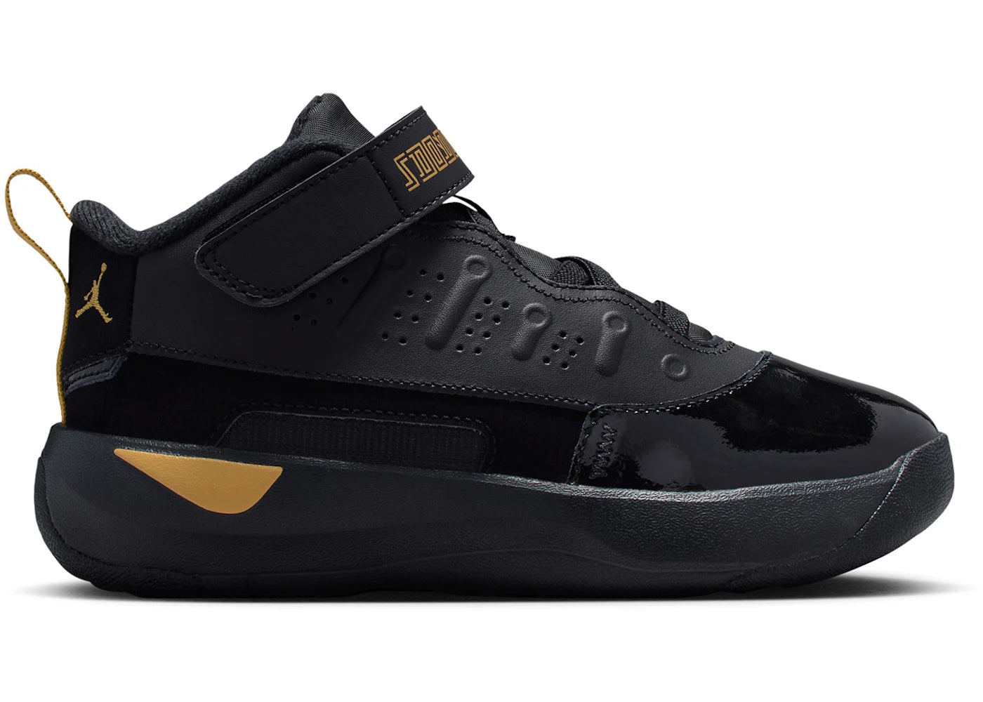Jordan Max Aura 7 Schwarz Metallic Gold (PS) - vue 360