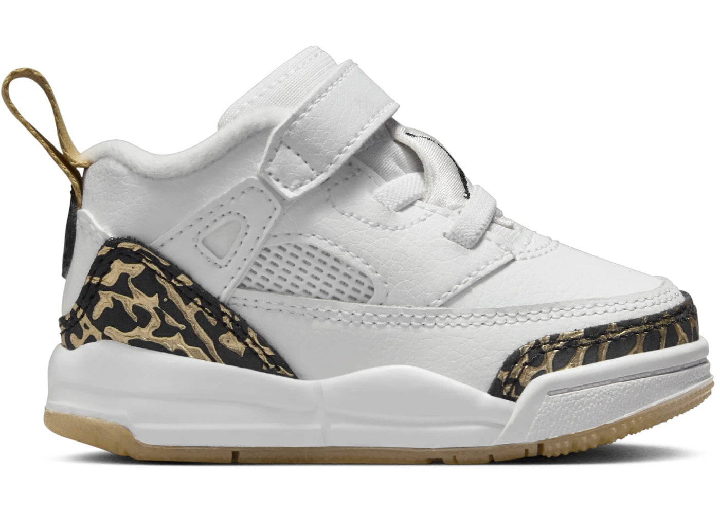 Jordan Spizike Low White Metallic Gold Sail Black (TD) - vue 360
