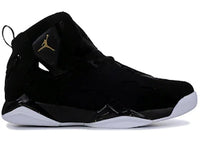 Jordan True Flight Black Metallic Gold Black White