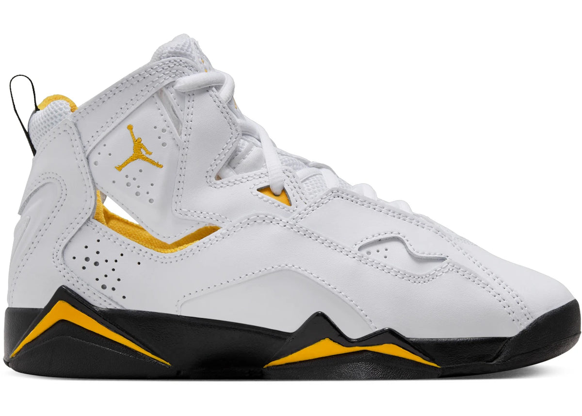 Jordan True Flight White Yellow Ochre Black (GS) - vue secondaire A