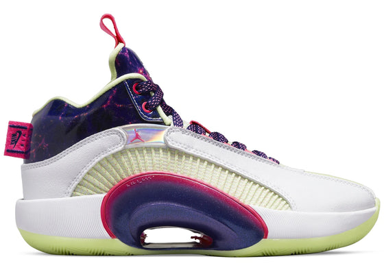 Jordan XXXV Luka White Deep Royal Blue Pink Blast Multi-Color (GS) sneakers - authentic Jordan shoes