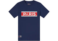 Air Jordan x Paris Saint-Germain Block Logo T-Shirt Midnight Navy/Red/White