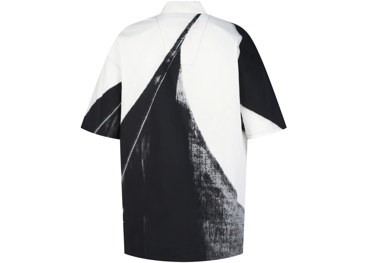 Alexander McQueen Brushstroke Print Hawaiian Shirt Black White - vue secondaire B
