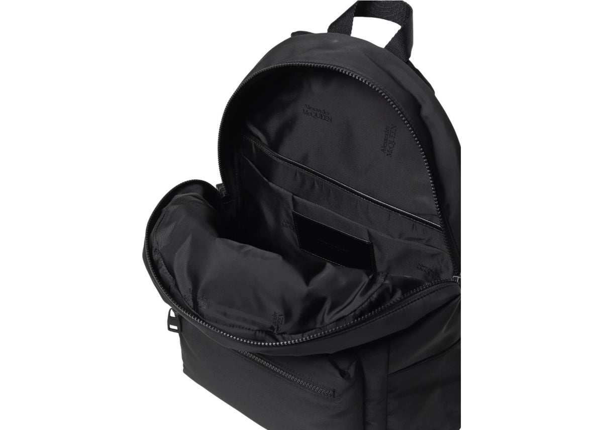 Alexander McQueen Graffiti Logo Metropolitan Backpack Black - vue secondaire B