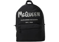 Alexander McQueen Graffiti Logo Metropolitan Backpack Black