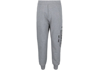 Alexander McQueen Graffiti Logo Sweatpants Grey Black - apparel view 2