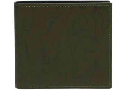 Alexander McQueen Graffiti Wallet Khaki Green - authentic Alexander McQueen product