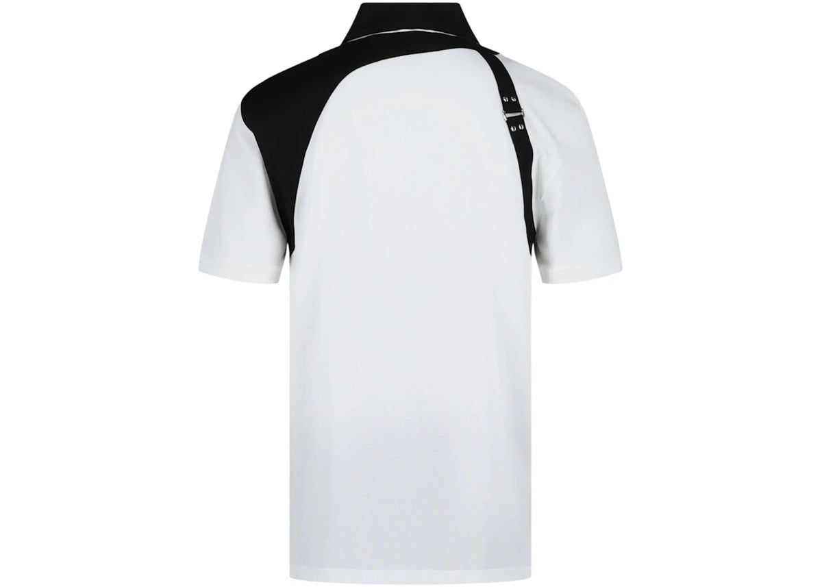 Alexander McQueen Harness Polo Shirt White - vue secondaire A