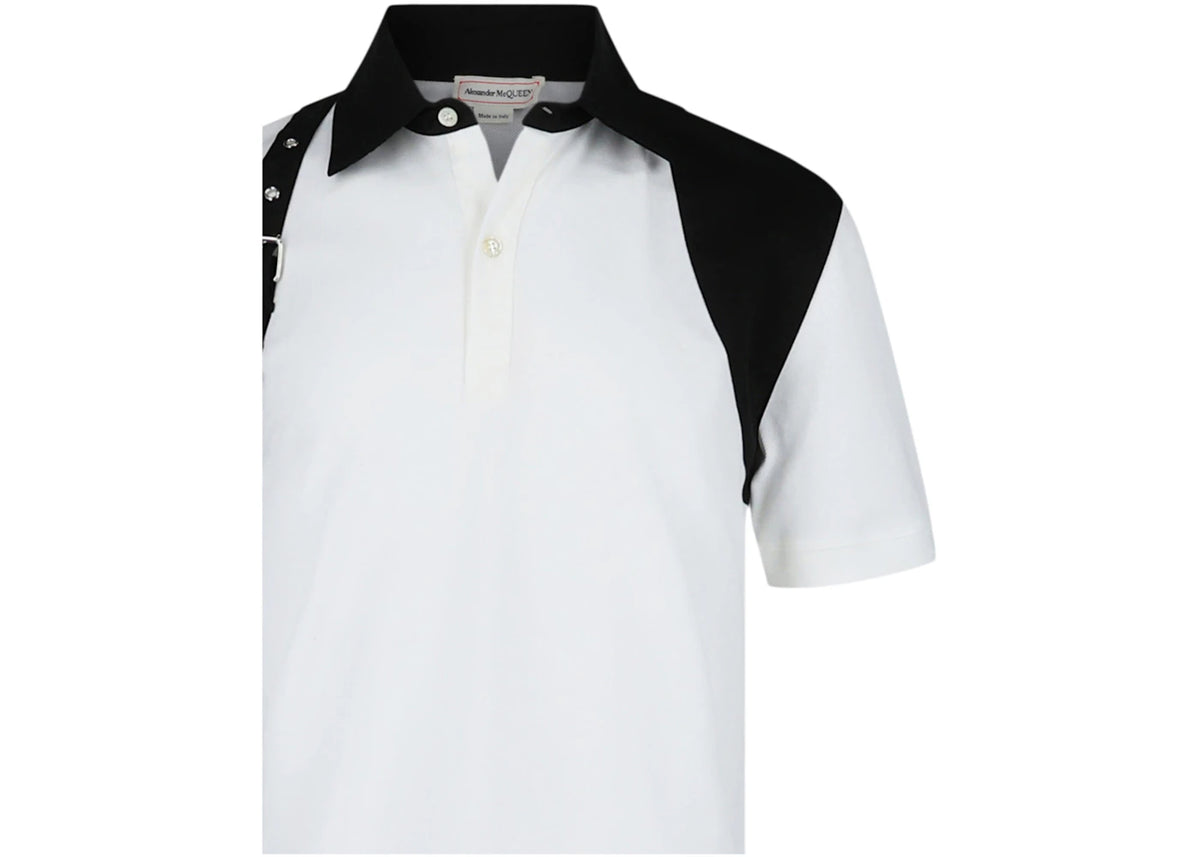 Alexander McQueen Harness Polo Shirt White - vue secondaire B
