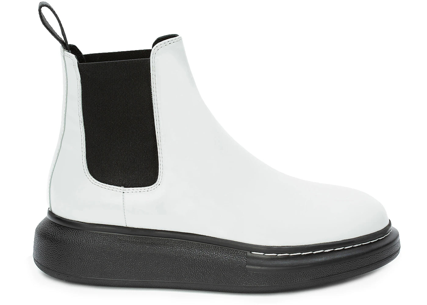 Alexander McQueen Hybrid Chelsea Boot Black White (Women's) - vue 360