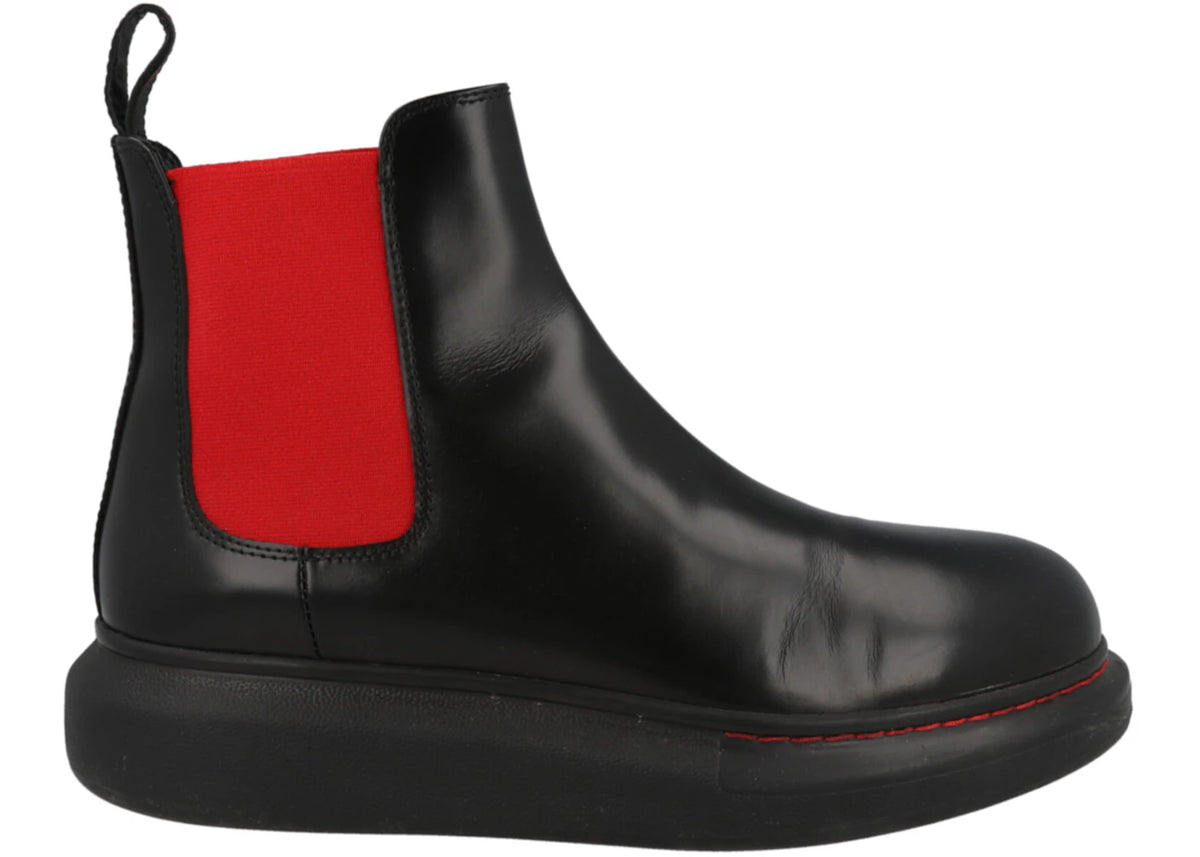 Alexander McQueen Leather Chelsea Boot Black (Women's) - vue secondaire A