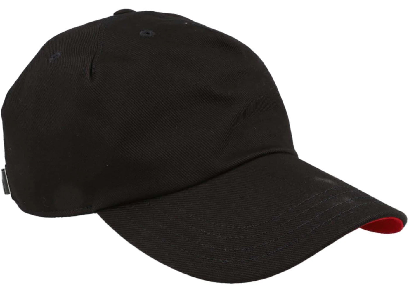 Alexander McQueen Logo Embroidered Baseball Cap Black/Red - vue secondaire A