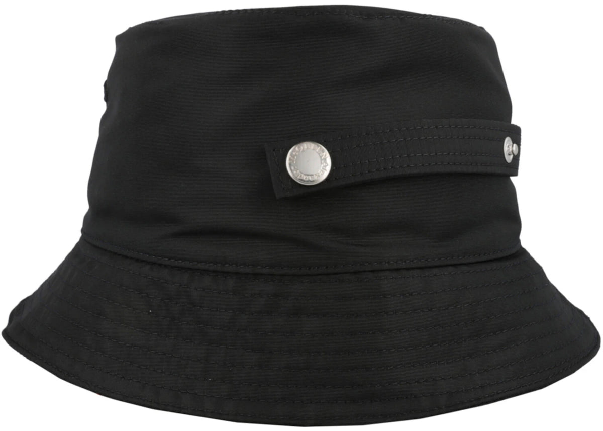 Alexander McQueen Logo Print Bucket Hat Black Ivory - vue secondaire B