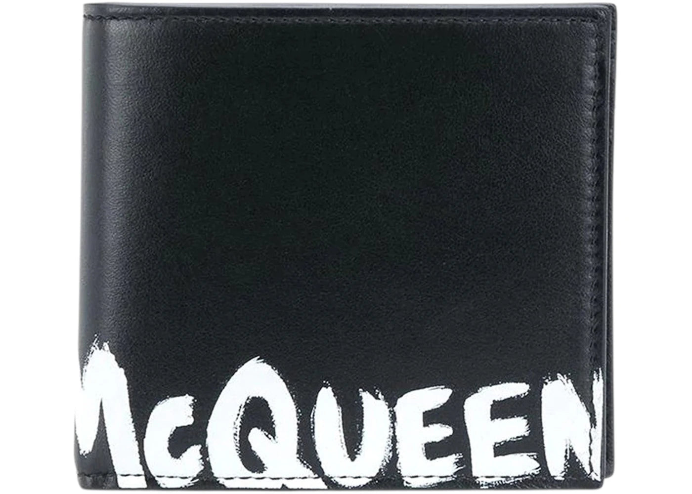 Alexander McQueen Mcqueen Graffiti Wallet Black White - vue 360