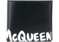 Alexander McQueen Mcqueen Graffiti Wallet Black White